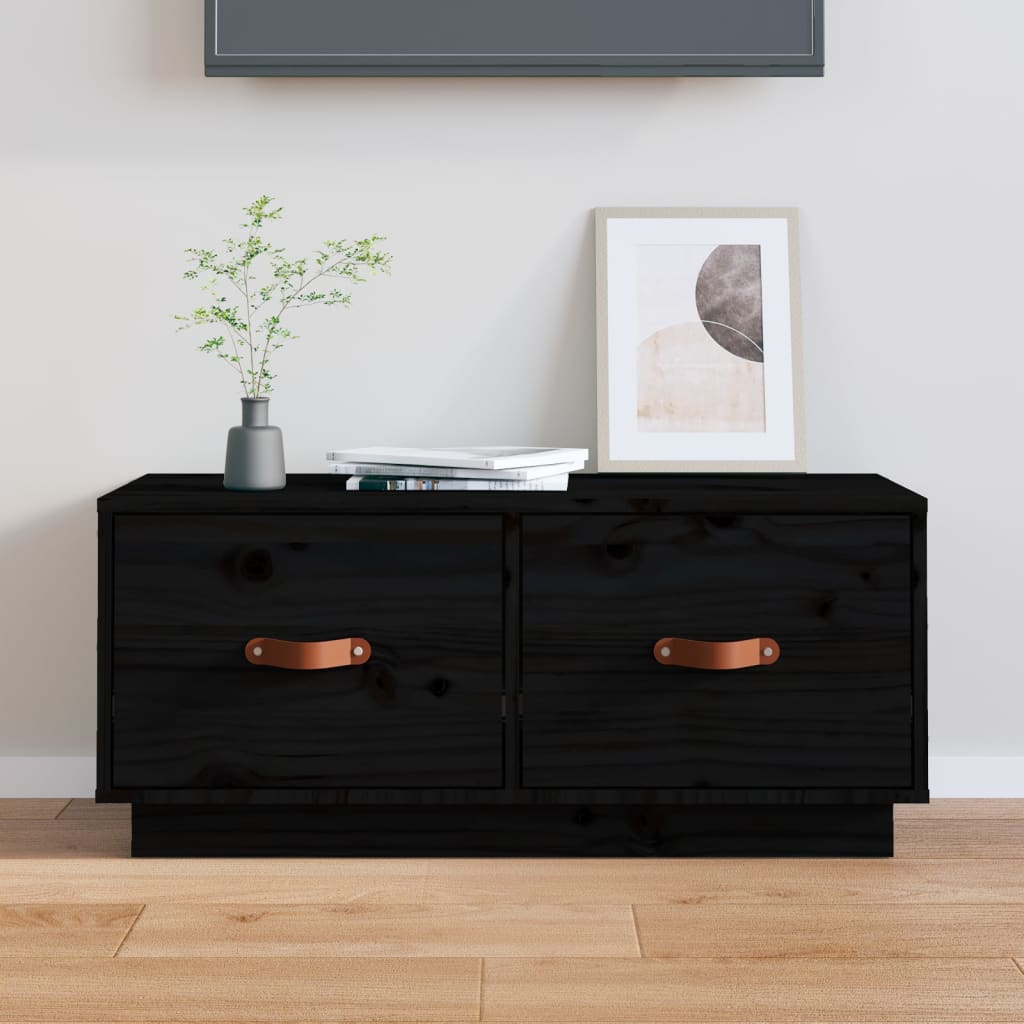 Tv-Bänk 80X34X35 Cm Massiv Furu