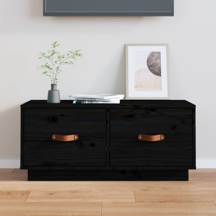 Tv-Bänk 80X34X35 Cm Massiv Furu