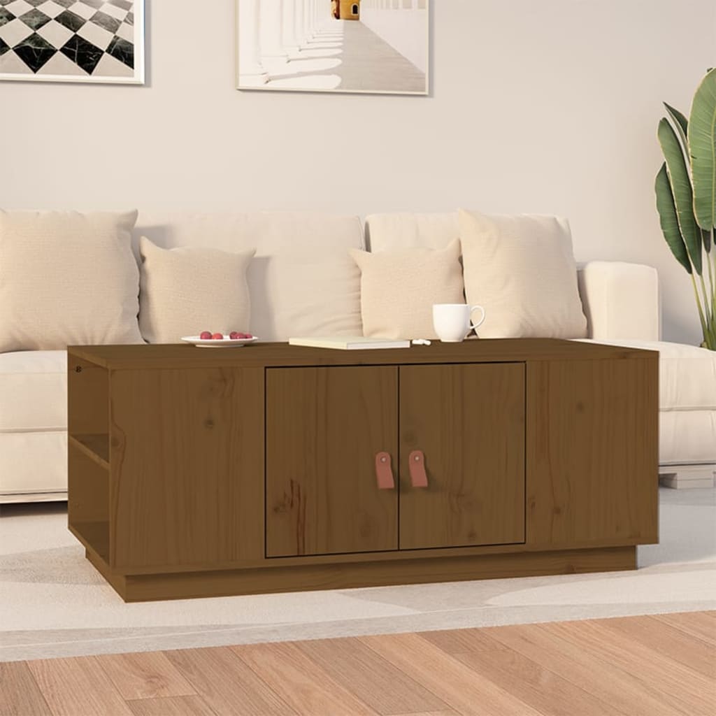 Soffbord 100X50X41 Cm Massivt Furu