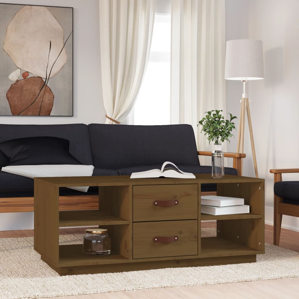 Soffbord 100X50X41 Cm Massivt Furu