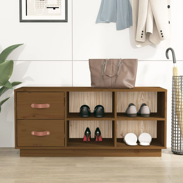 Skobänk 100X34X45 Cm Massiv Furu