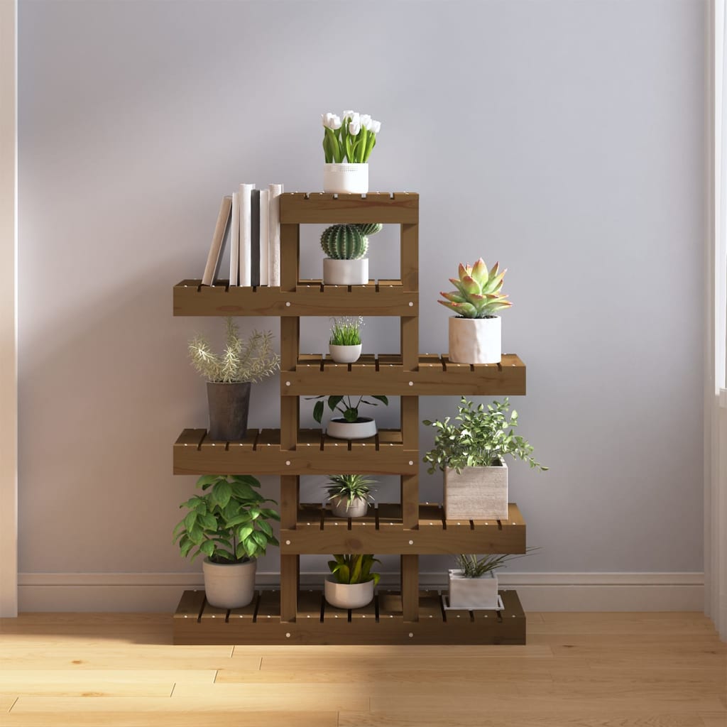 Växtställ 104,5X25X109,5 Cm Massiv Furu