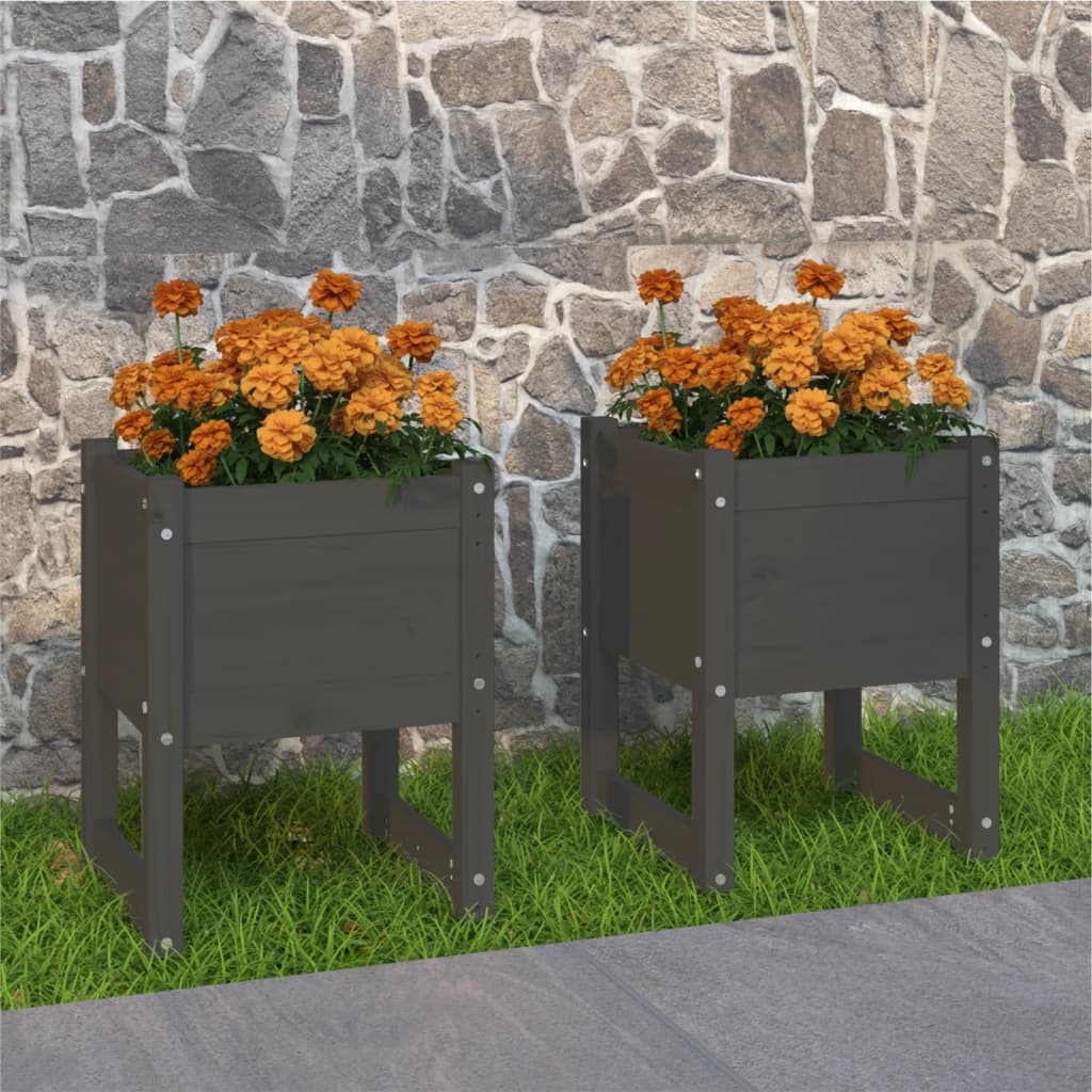 Odlingslådor 2 St 40X40X52,5 Cm Massiv Furu 1