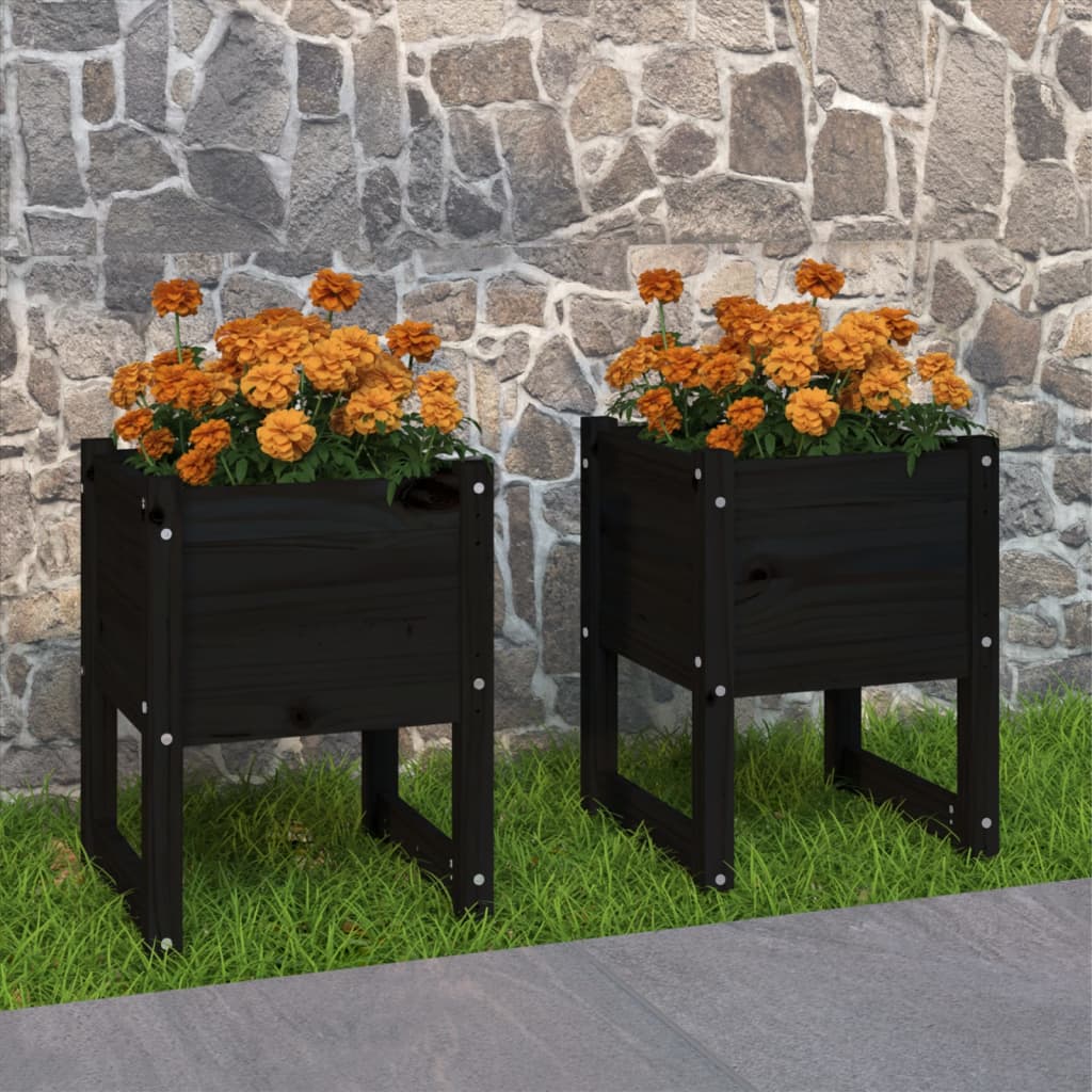 Odlingslådor 2 St 40X40X52,5 Cm Massiv Furu 1