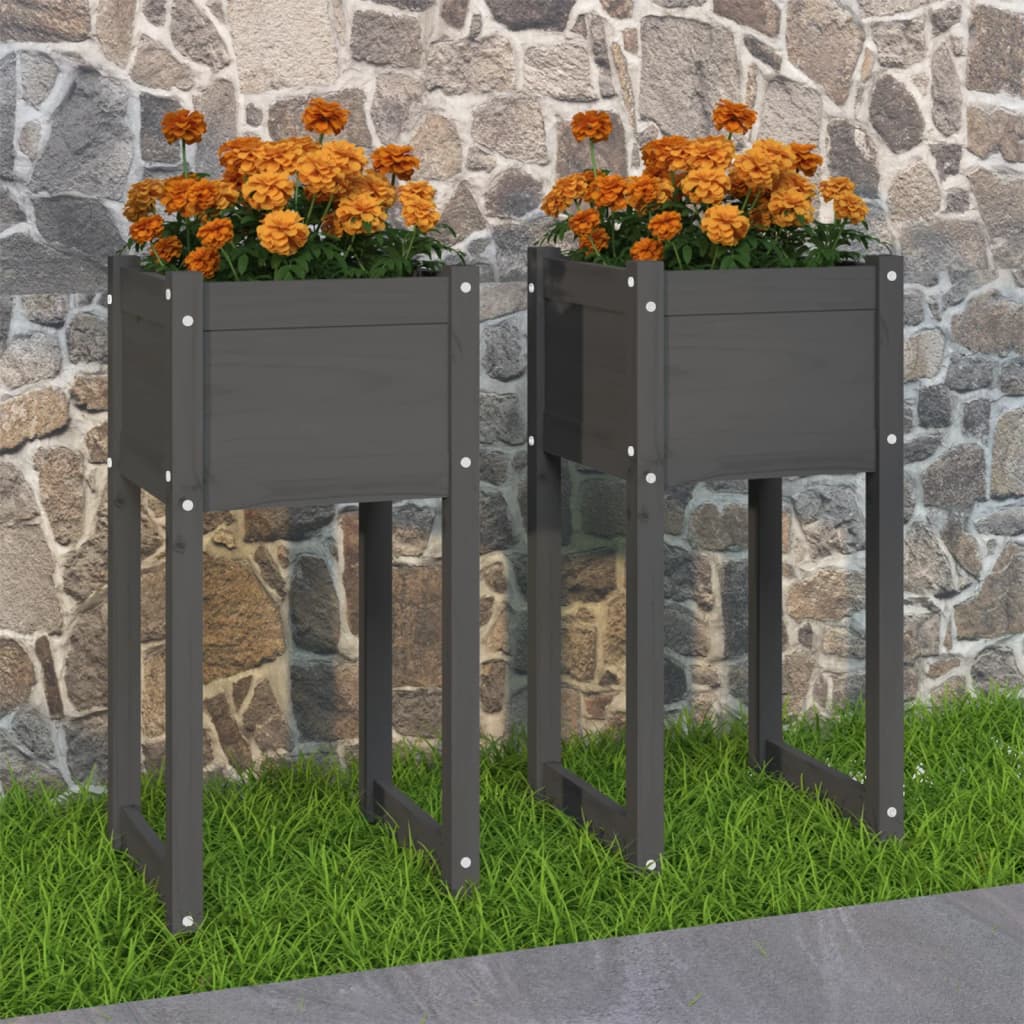 Odlingslådor 2 St 40X40X52,5 Cm Massiv Furu 1