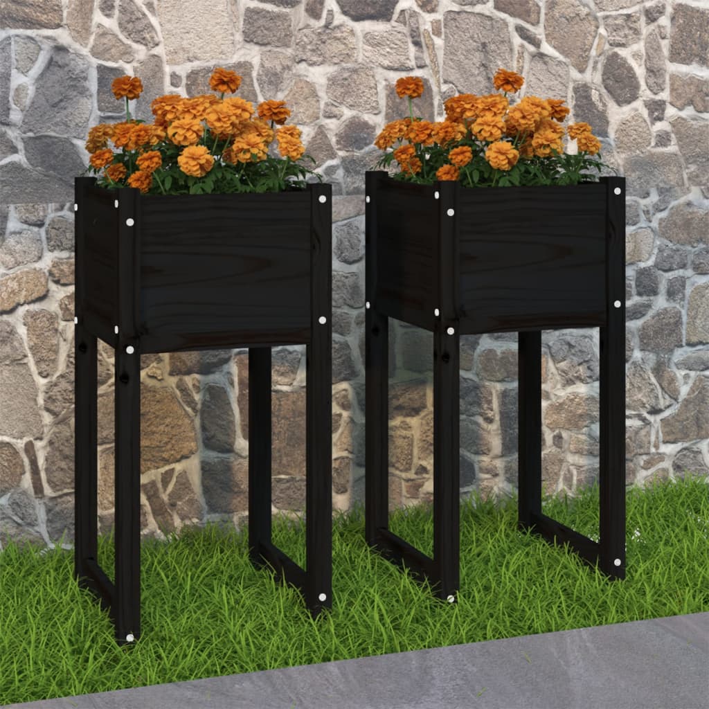 Odlingslådor 2 St 40X40X52,5 Cm Massiv Furu 1