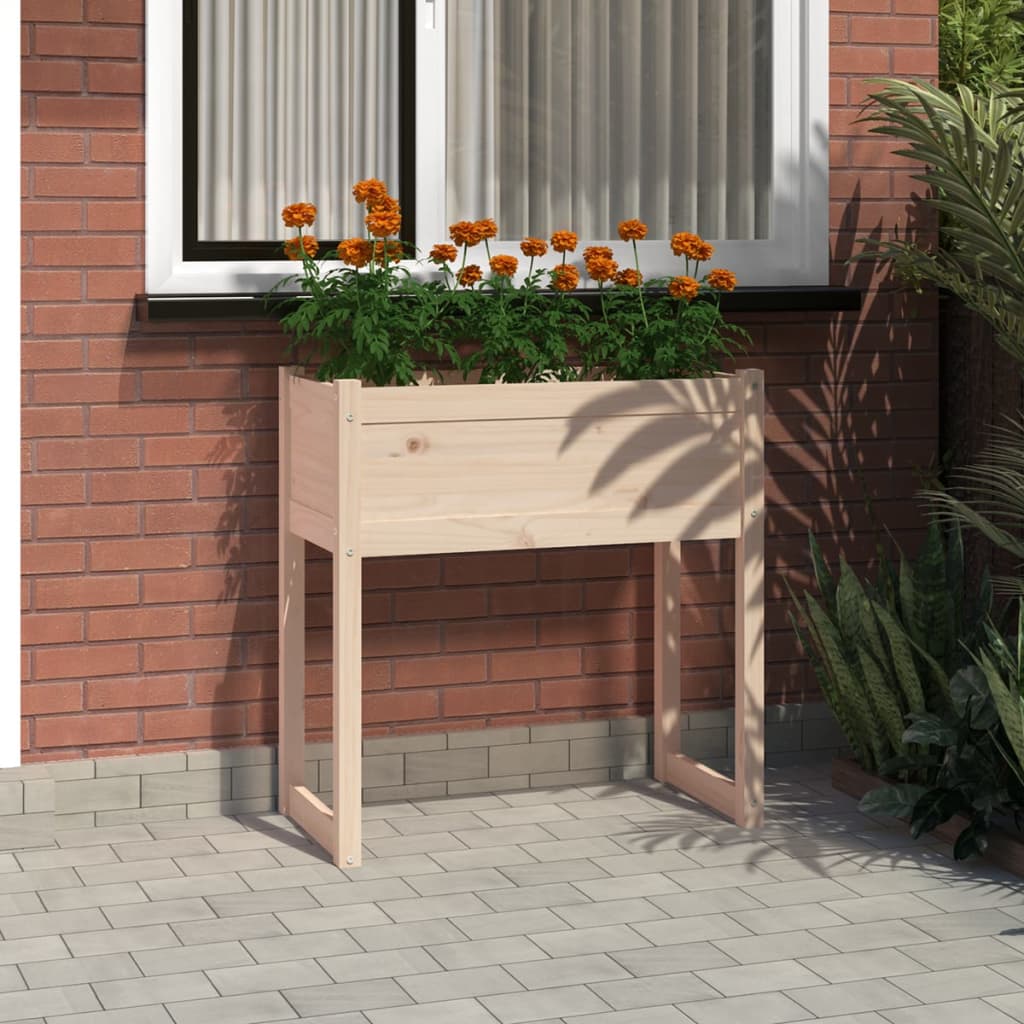 Odlingslåda 78X40X81 Cm Massiv Furu