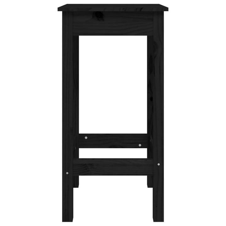 Barstolar 2 St Svart 40X40X78 Cm Massiv Furu