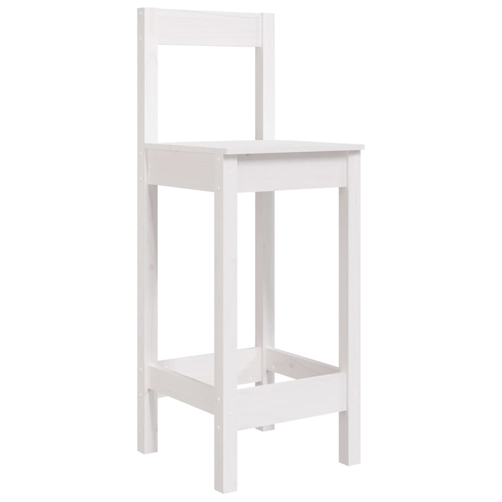Barstolar 2 St Svart 40X41,5X112 Cm Massiv Furu
