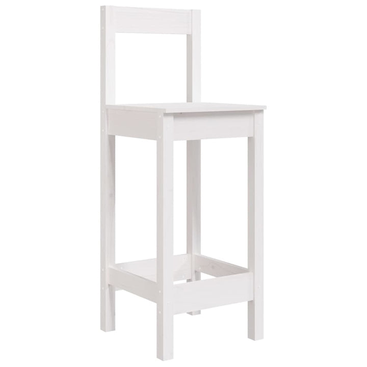 Barstolar 2 St Svart 40X41,5X112 Cm Massiv Furu