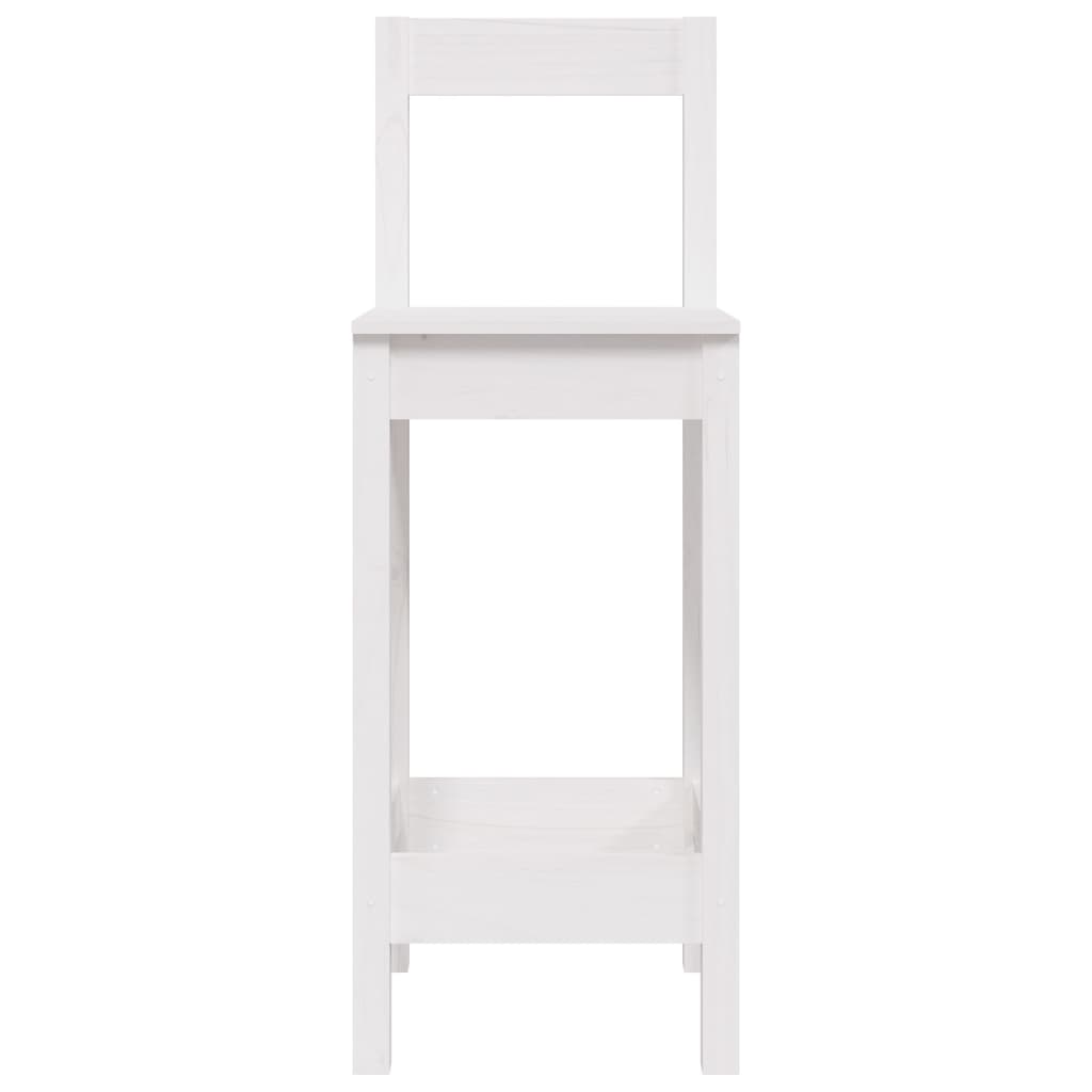 Barstolar 2 St Svart 40X41,5X112 Cm Massiv Furu