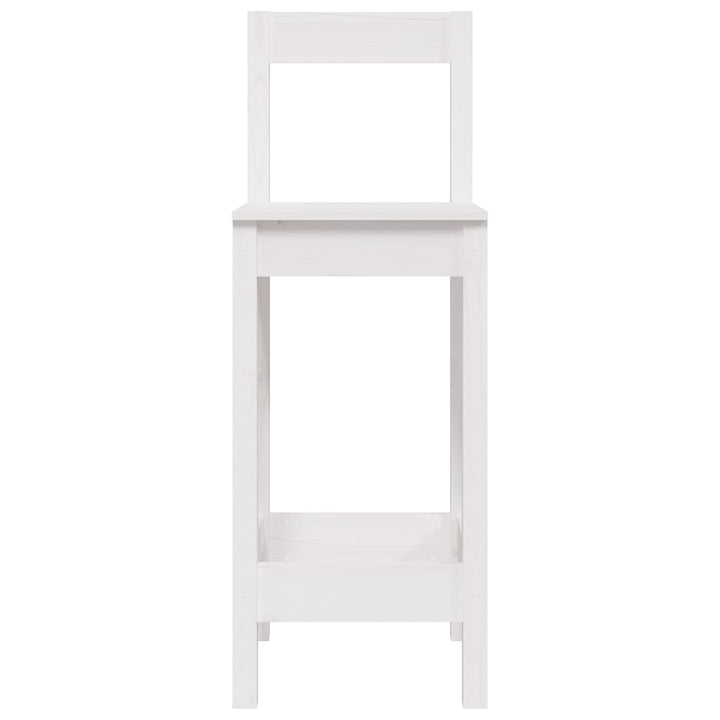 Barstolar 2 St Svart 40X41,5X112 Cm Massiv Furu