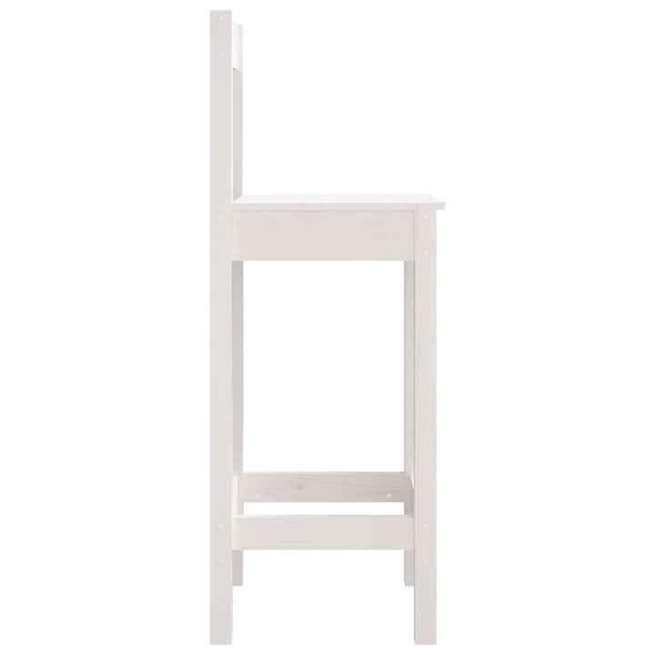 Barstolar 2 St Svart 40X41,5X112 Cm Massiv Furu