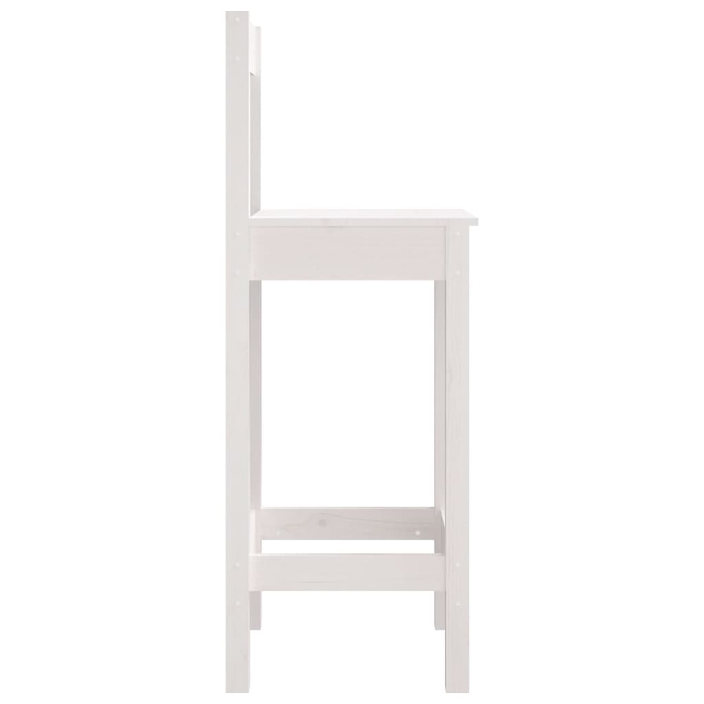 Barstolar 2 St Svart 40X41,5X112 Cm Massiv Furu