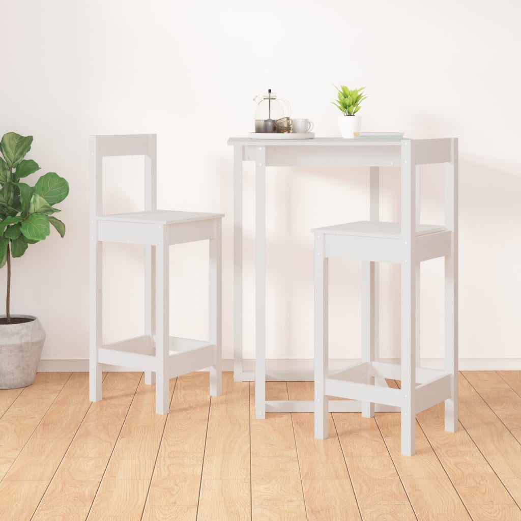 Barstolar 2 St Svart 40X41,5X112 Cm Massiv Furu