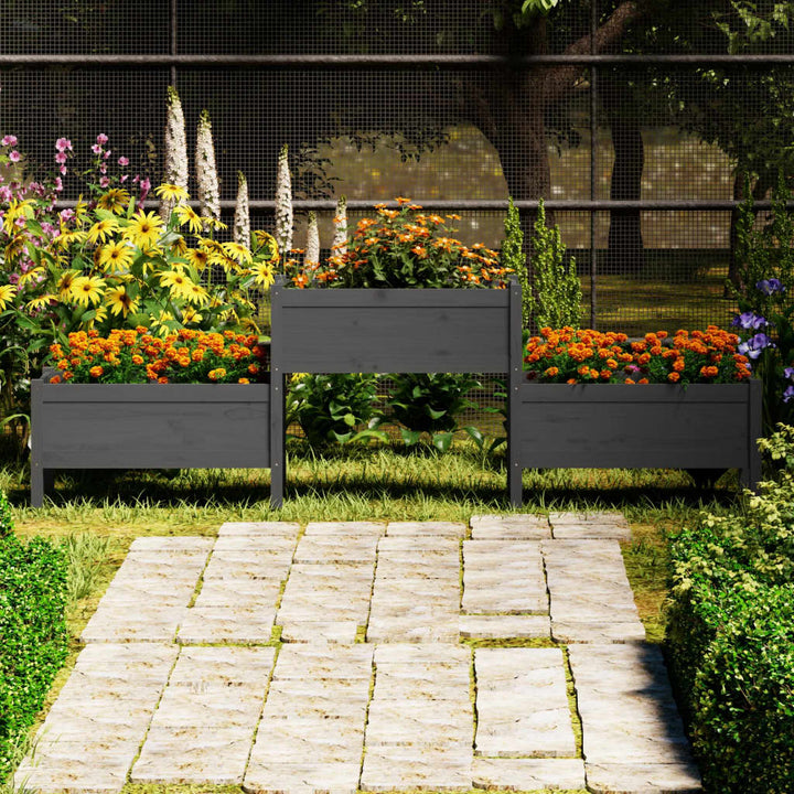 Skrivbord 245,5X44X75 Cm Massiv Furu