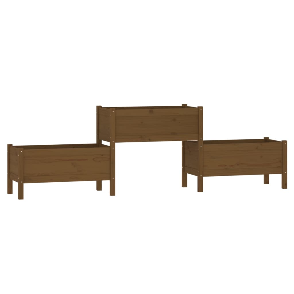 Skrivbord 245,5X44X75 Cm Massiv Furu