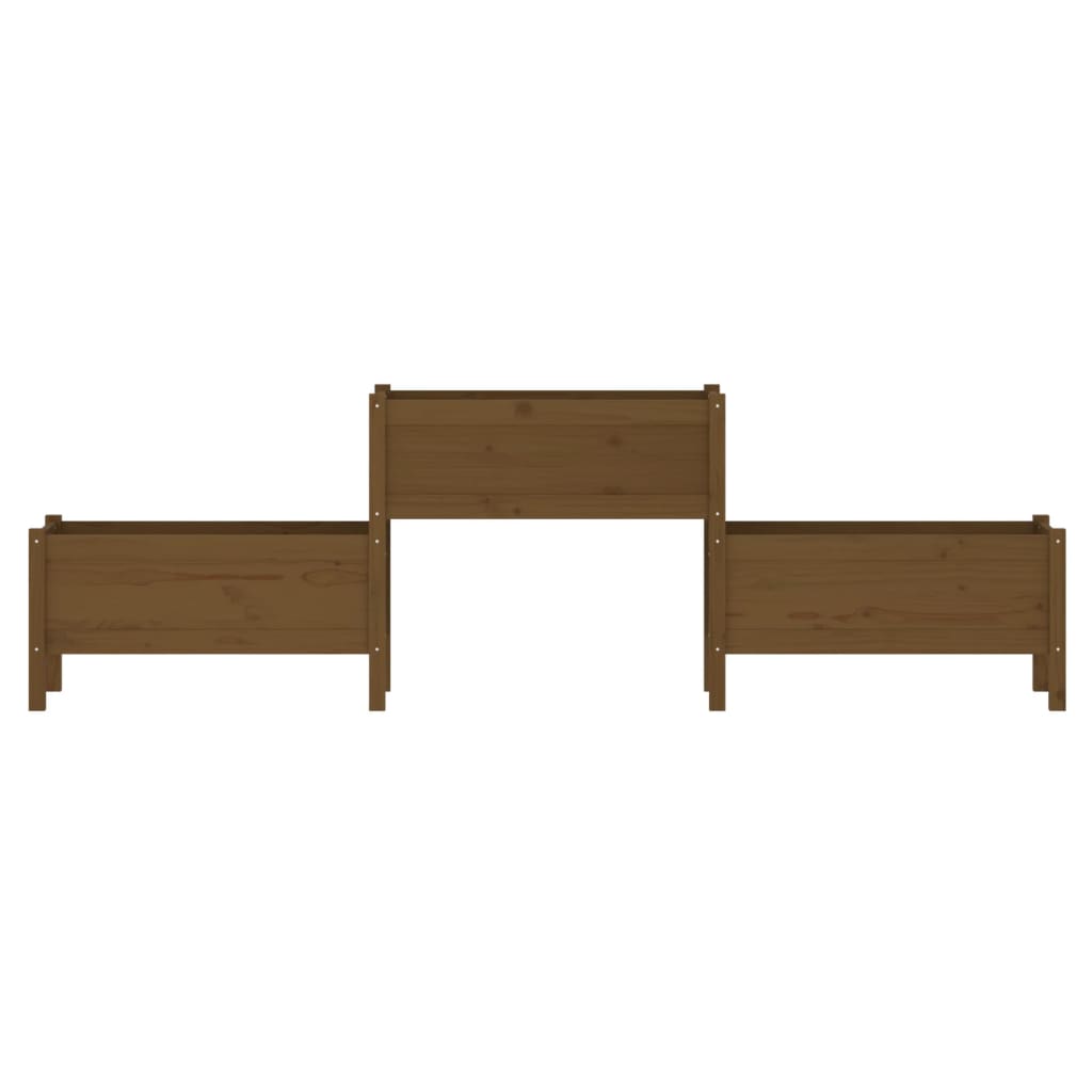 Skrivbord 245,5X44X75 Cm Massiv Furu