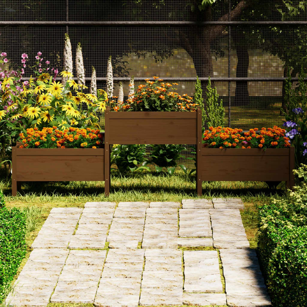 Skrivbord 245,5X44X75 Cm Massiv Furu