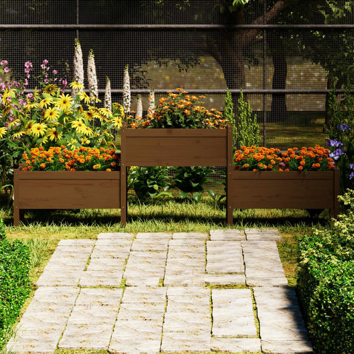 Skrivbord 245,5X44X75 Cm Massiv Furu