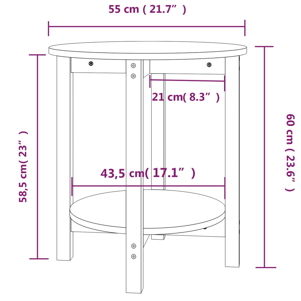 Soffbord Massivt Furu