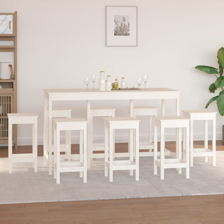 Barmöbler 9 Delar Massiv Furu