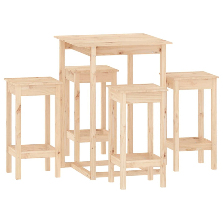 Barmöbler 5 Delar Massiv Furu