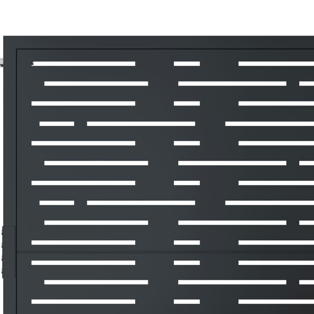 Trädgårdsgrind Antracit Stål Fyrkantig Design