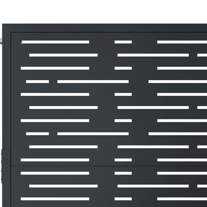 Trädgårdsgrind Antracit Stål Fyrkantig Design