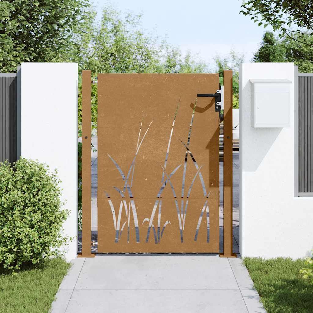 Trädgårdsgrind Cortenstål Gräsdesign