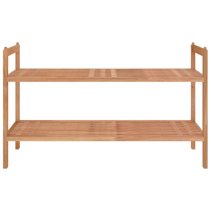 Skohylla 69X27X41 Cm Massivt Valnötsträ