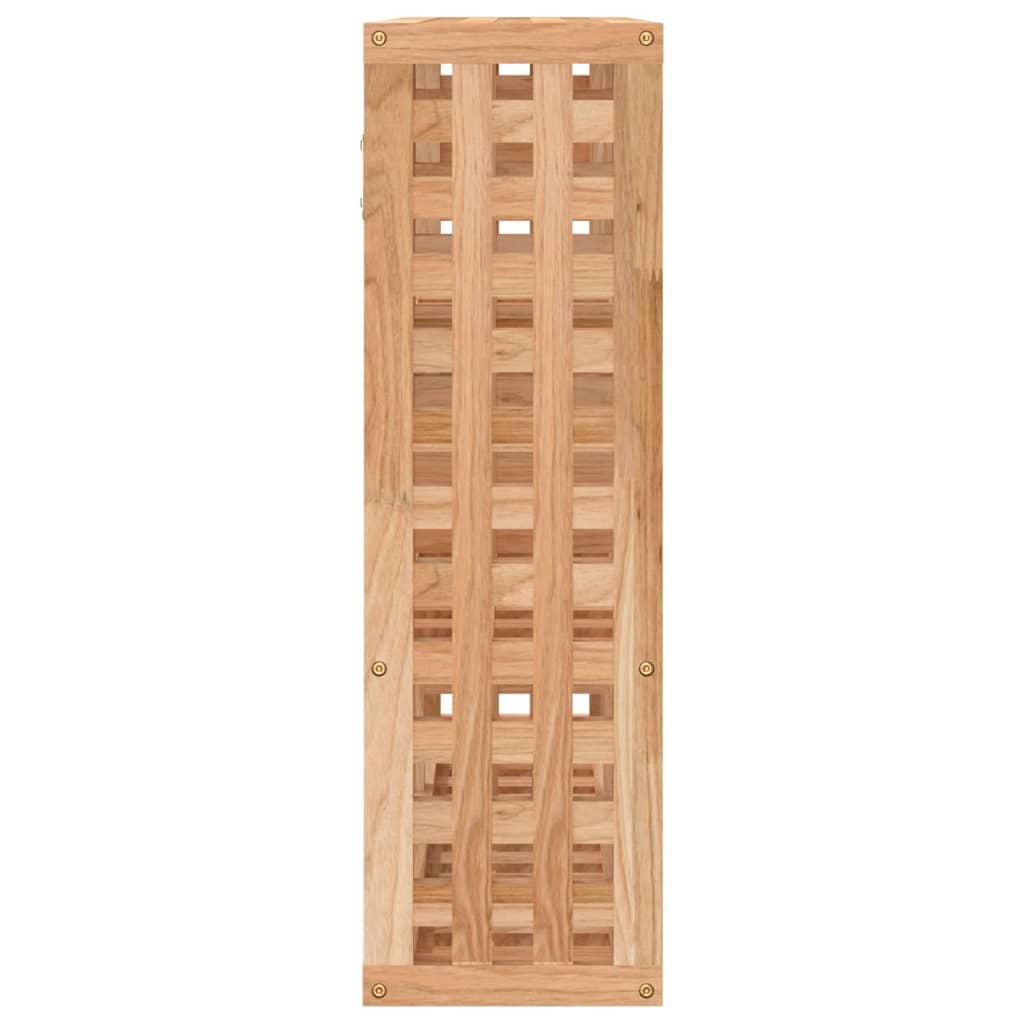 Vägghylla 49X15X49 Cm Massivt Valnötsträ