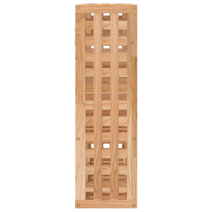 Vägghylla 49X15X49 Cm Massivt Valnötsträ