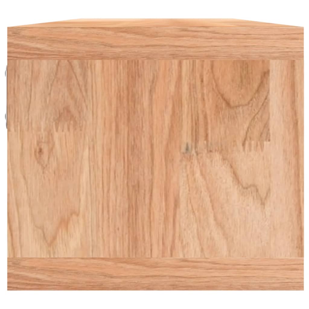 Vägghylla Med Korgar 62X18X16 Cm Massivt Valnötsträs