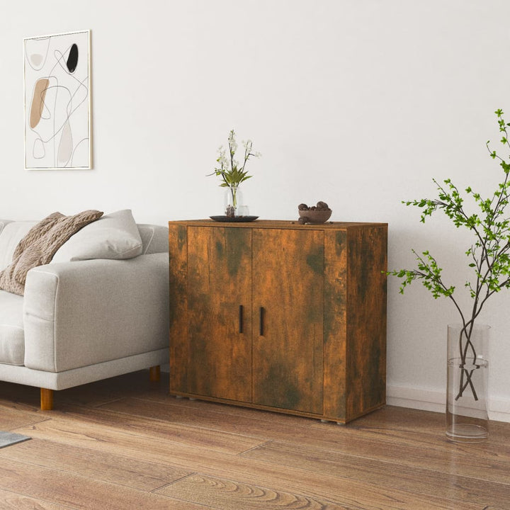 Skänk Åldrat Trä 80X33X70 Cm Konstruerat Trä