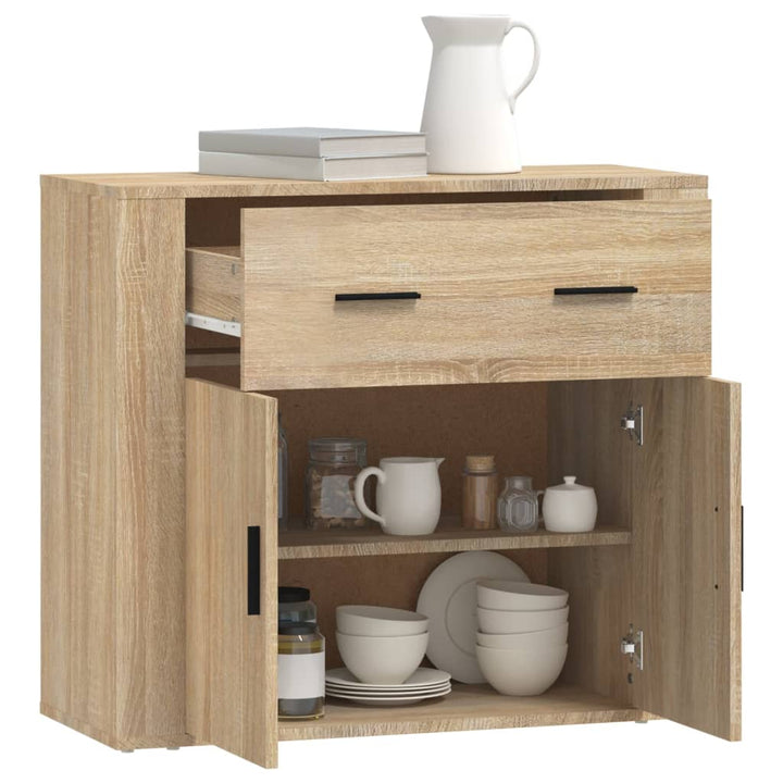 Skänk Sonoma-Ek 80X33X70 Cm Konstruerat Trä