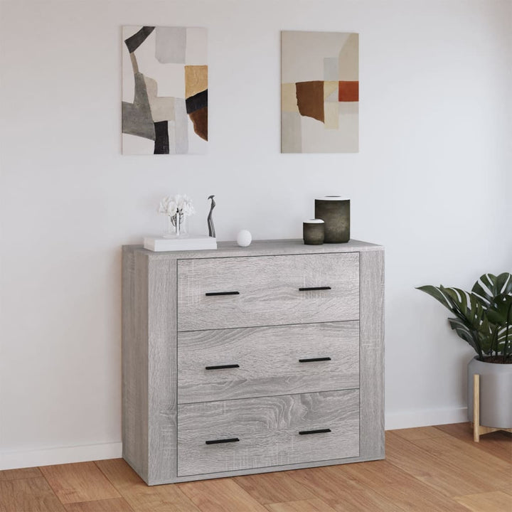 Skänk Åldrat Trä 80X33X70 Cm Konstruerat Trä