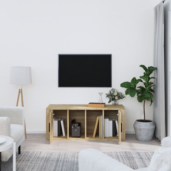 Tv-Skåp Sonoma-Ek 100X35X40 Cm Konstruerat Trä
