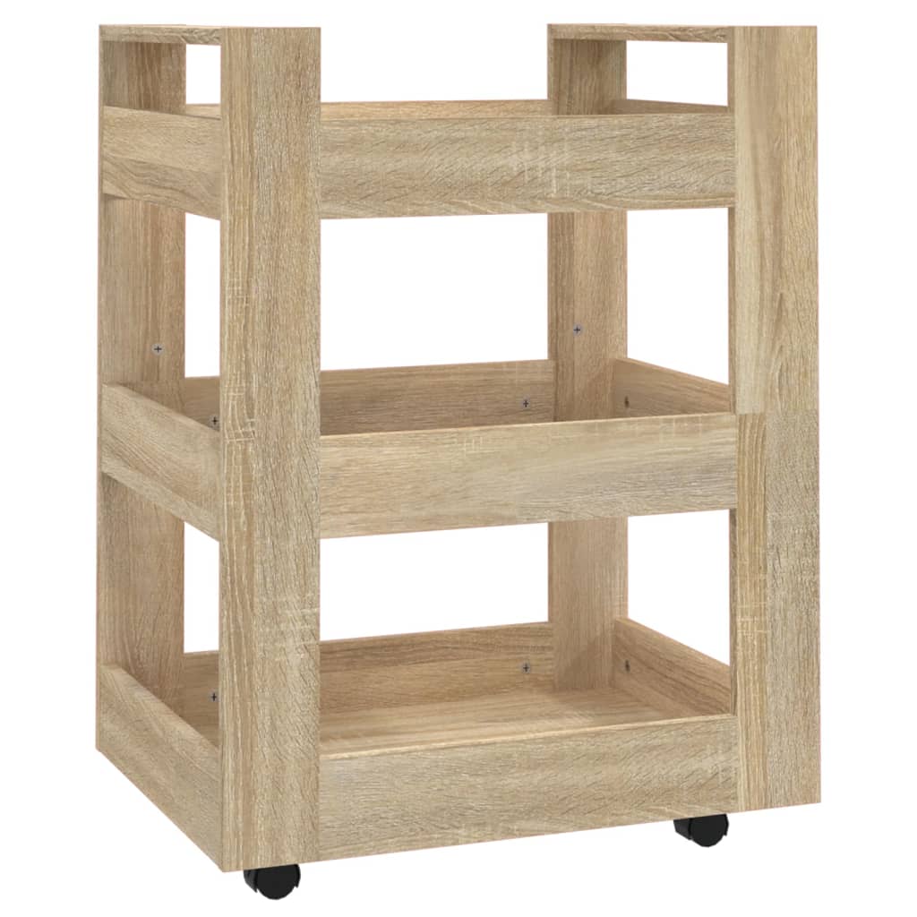 Köksvagn Sonoma-Ek 60X45X80 Cm Konstruerat Trä