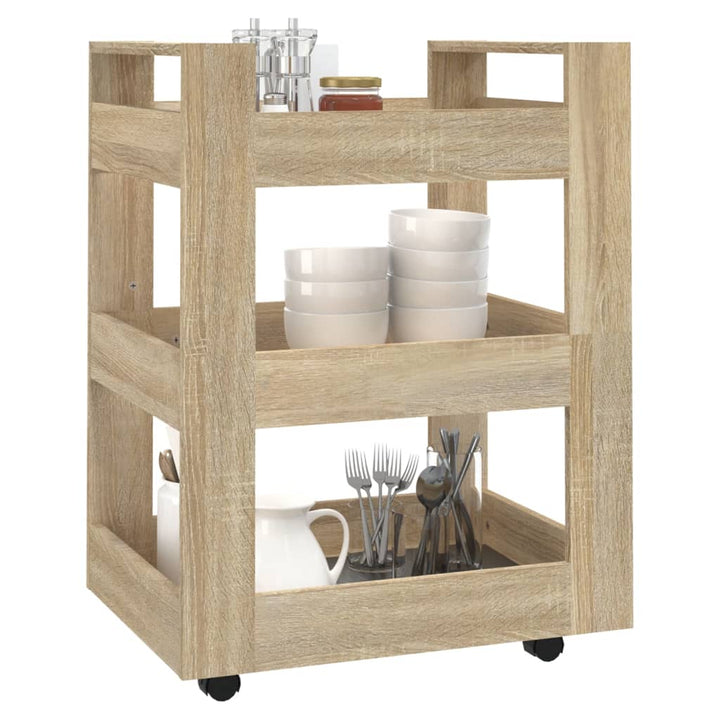 Köksvagn Sonoma-Ek 60X45X80 Cm Konstruerat Trä