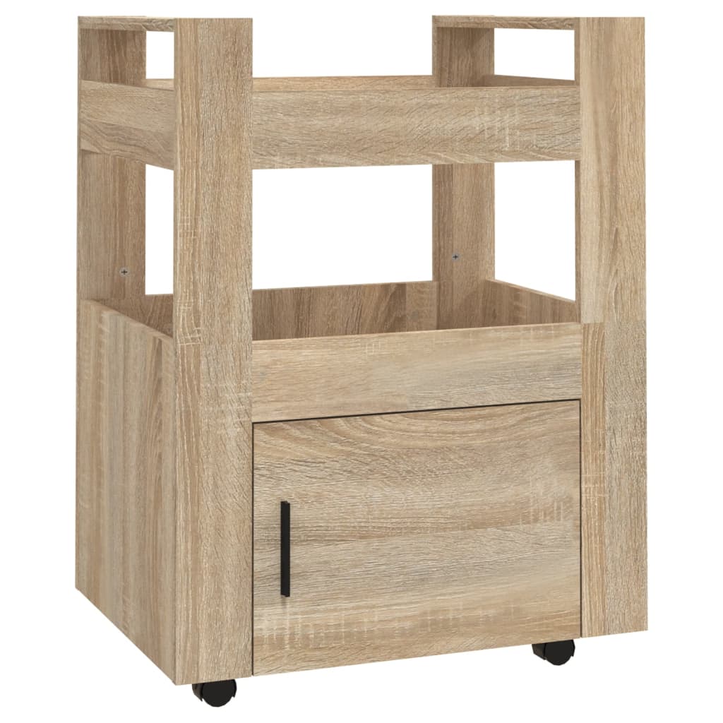 Köksvagn Sonoma-Ek 60X45X80 Cm Konstruerat Trä