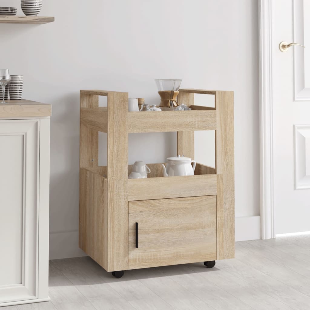Köksvagn Sonoma-Ek 60X45X80 Cm Konstruerat Trä