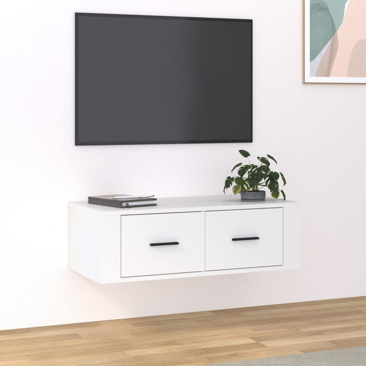 Tv-Bänk Väggmonterad 80X36X25 Cm Konstruerat Trä