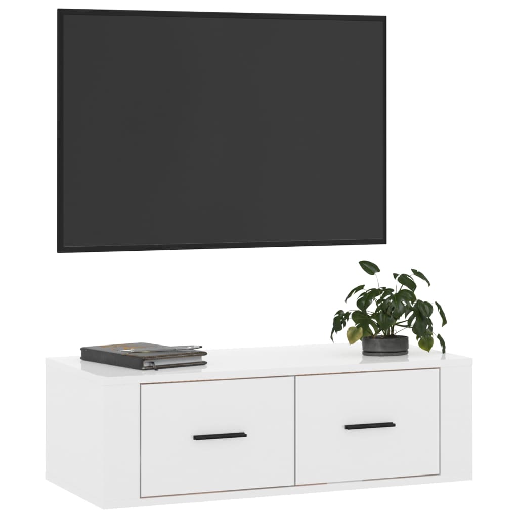 Tv-Bänk Väggmonterad 80X36X25 Cm Konstruerat Trä