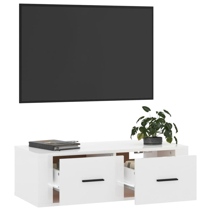 Tv-Bänk Väggmonterad 80X36X25 Cm Konstruerat Trä