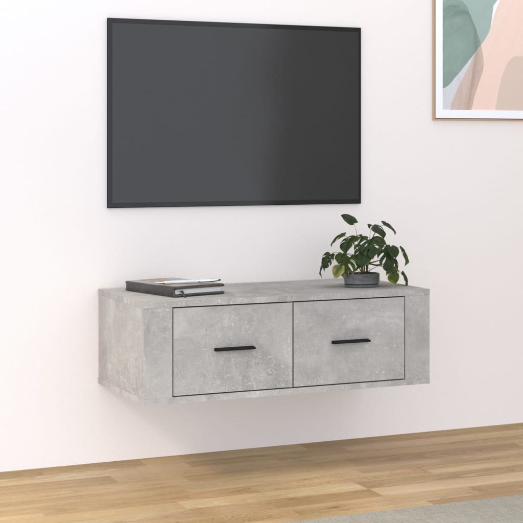 Tv-Bänk Väggmonterad 80X36X25 Cm Konstruerat Trä