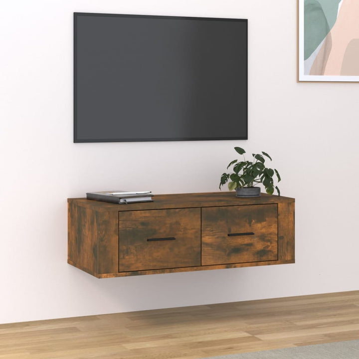 Tv-Bänk Väggmonterad 80X36X25 Cm Konstruerat Trä