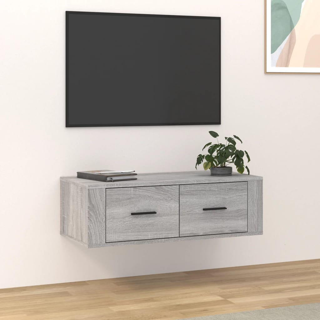 Tv-Bänk Väggmonterad 80X36X25 Cm Konstruerat Trä
