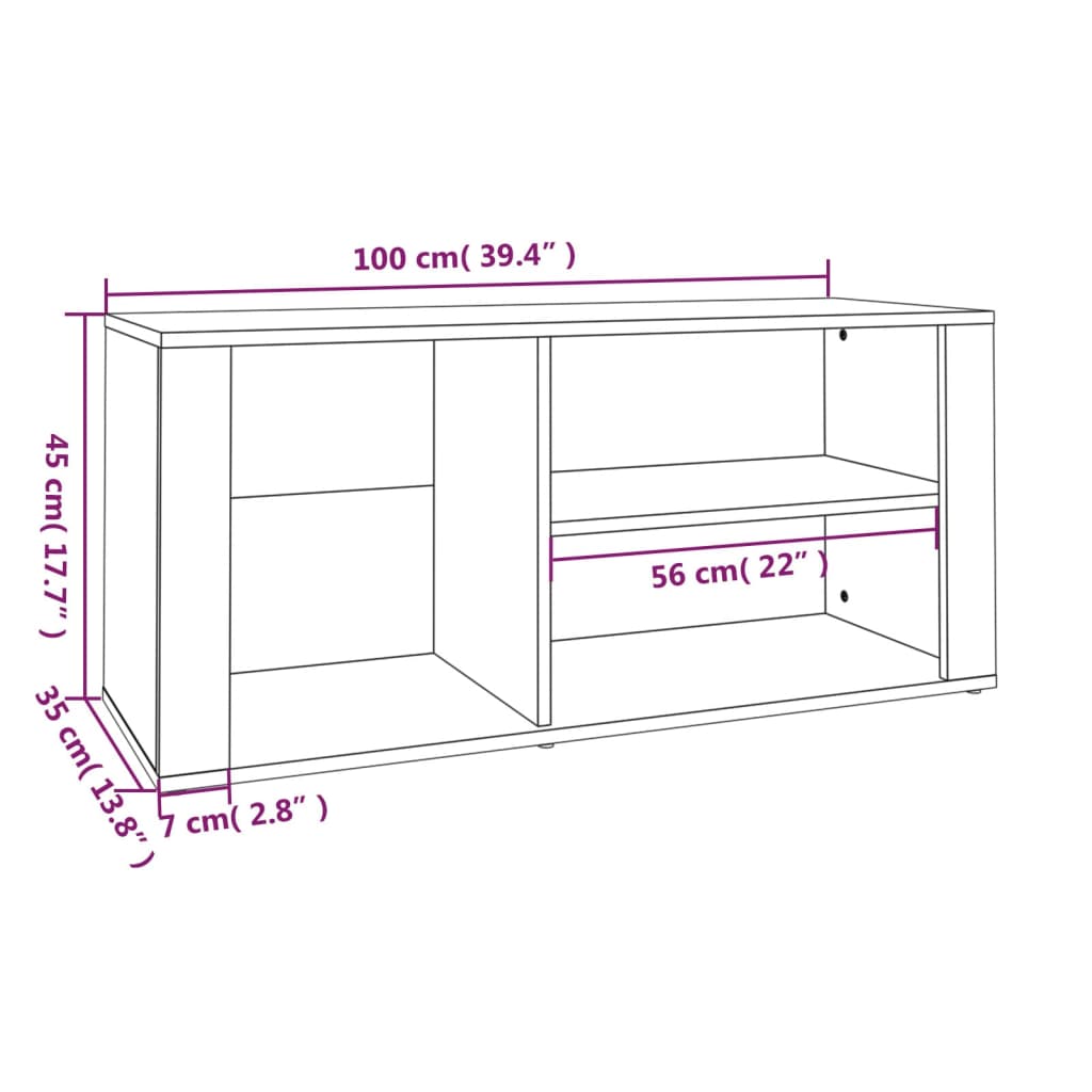 Skoställ 100X35X45 Cm Konstruerat Trä