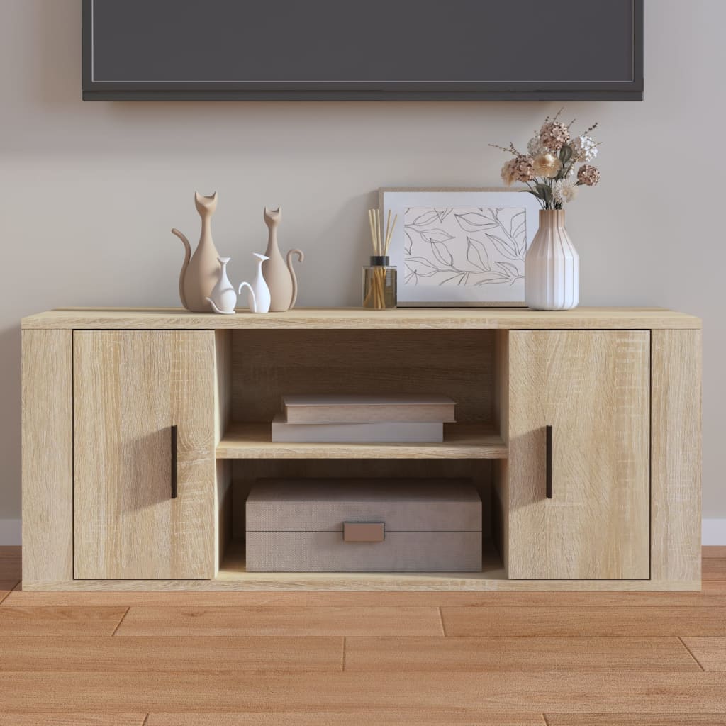 Tv-Bänk 100X35X40 Cm Konstruerat Trä